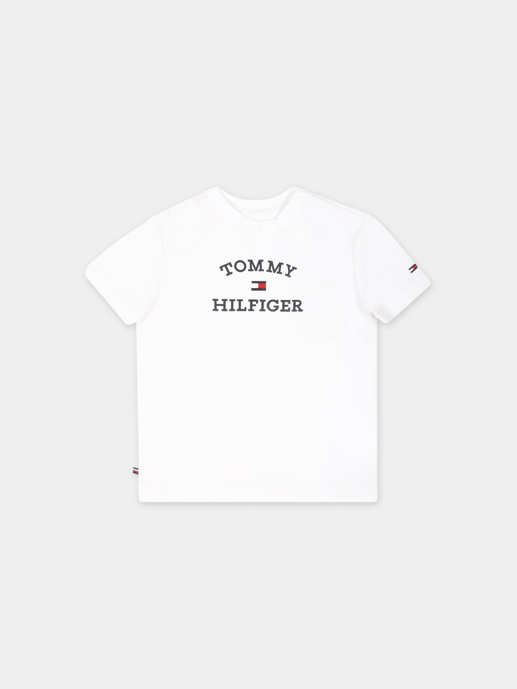 T-shirt blanc pour bébé garçon avec logo